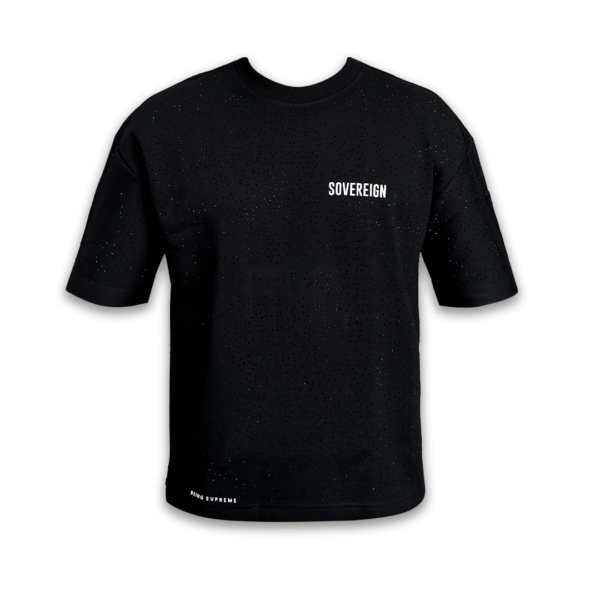 SOVEREIGN ALL DIAMOND BLACK SHIRT