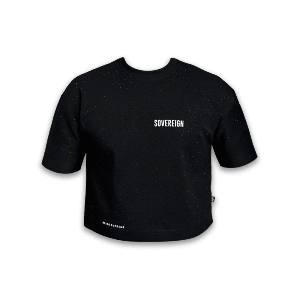 SOVEREIGN ALL DIAMOND BLACK SHIRT BOXY