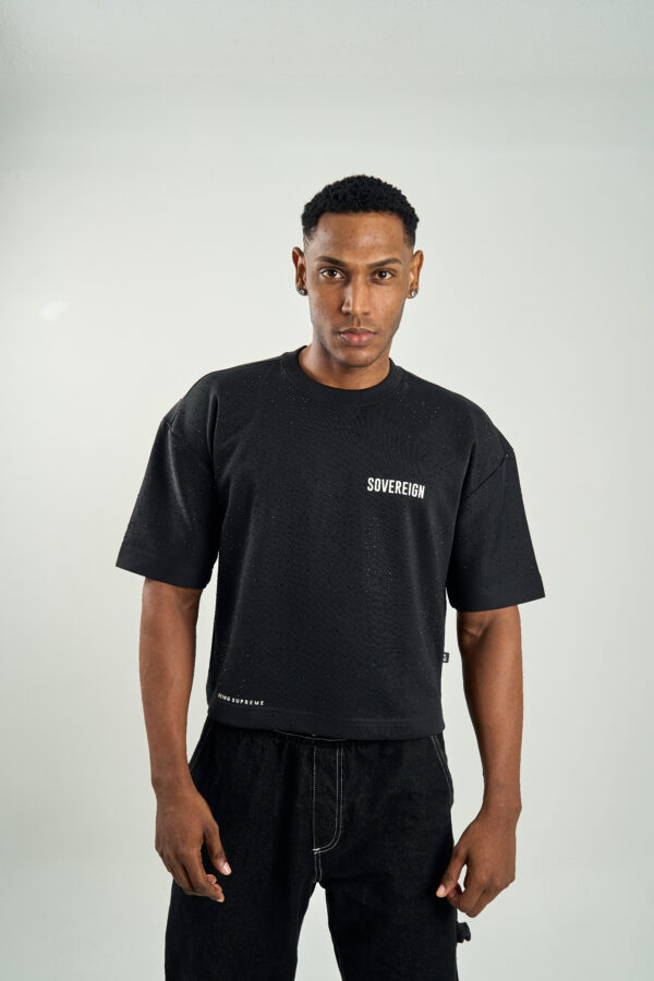 SOVEREIGN ALL DIAMOND BLACK SHIRT BOXY - Image 2