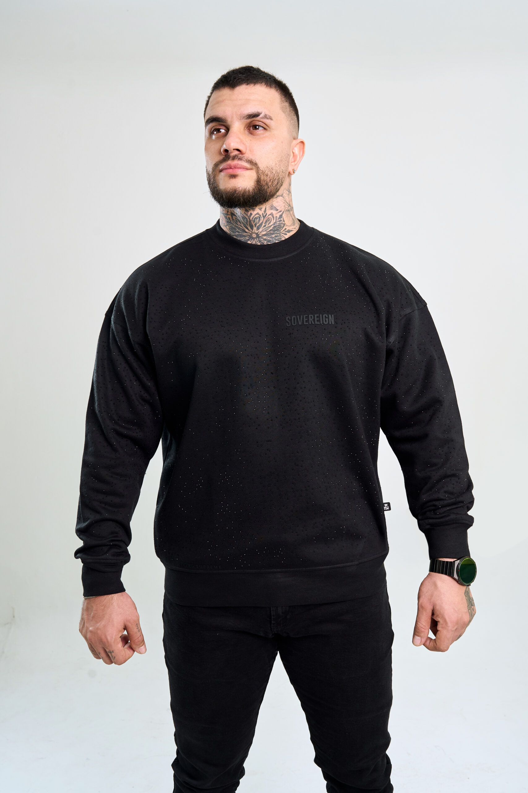 ALL DIAMOND SWEATSHIRT ALL BLACK - Image 2